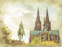 Kölner Dom mit Kaiser Wilhelm II
